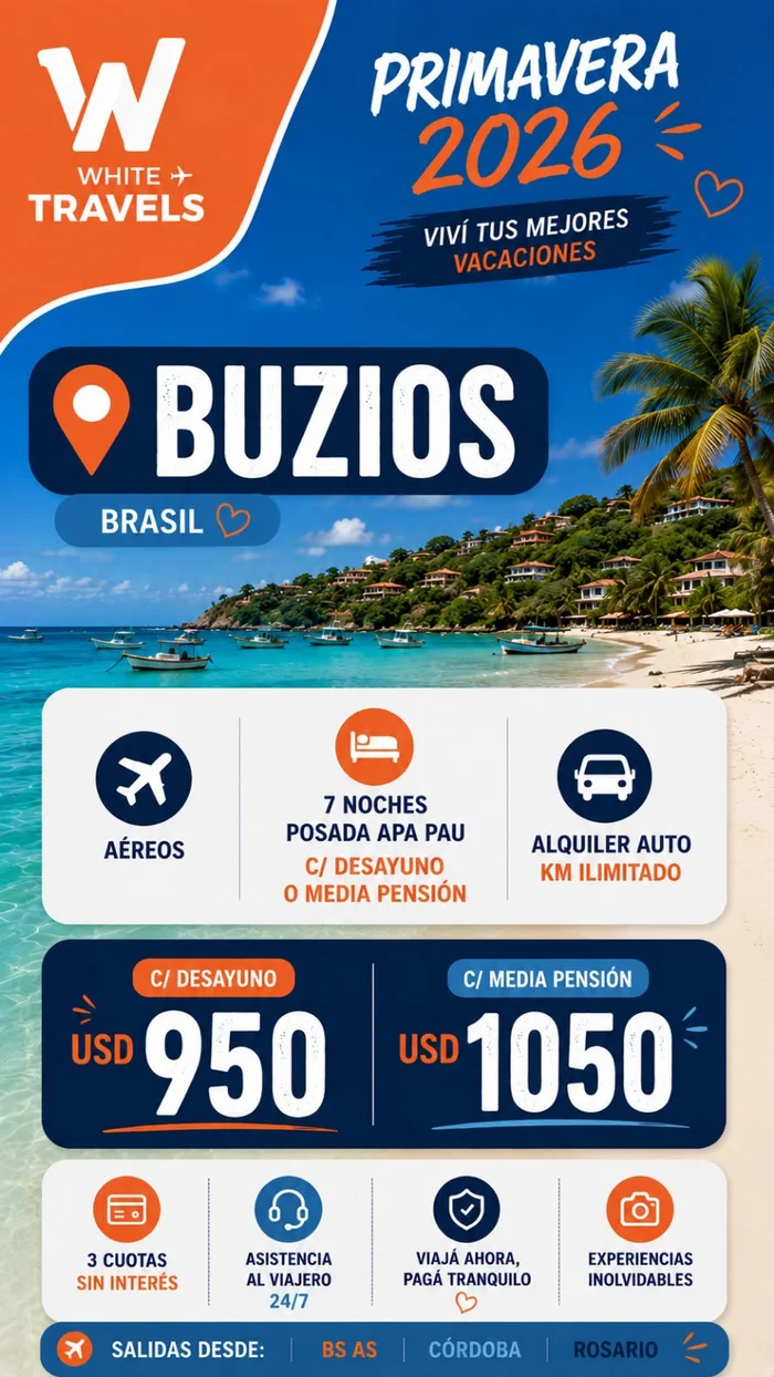 Búzios, Brasil - Primavera 2026
